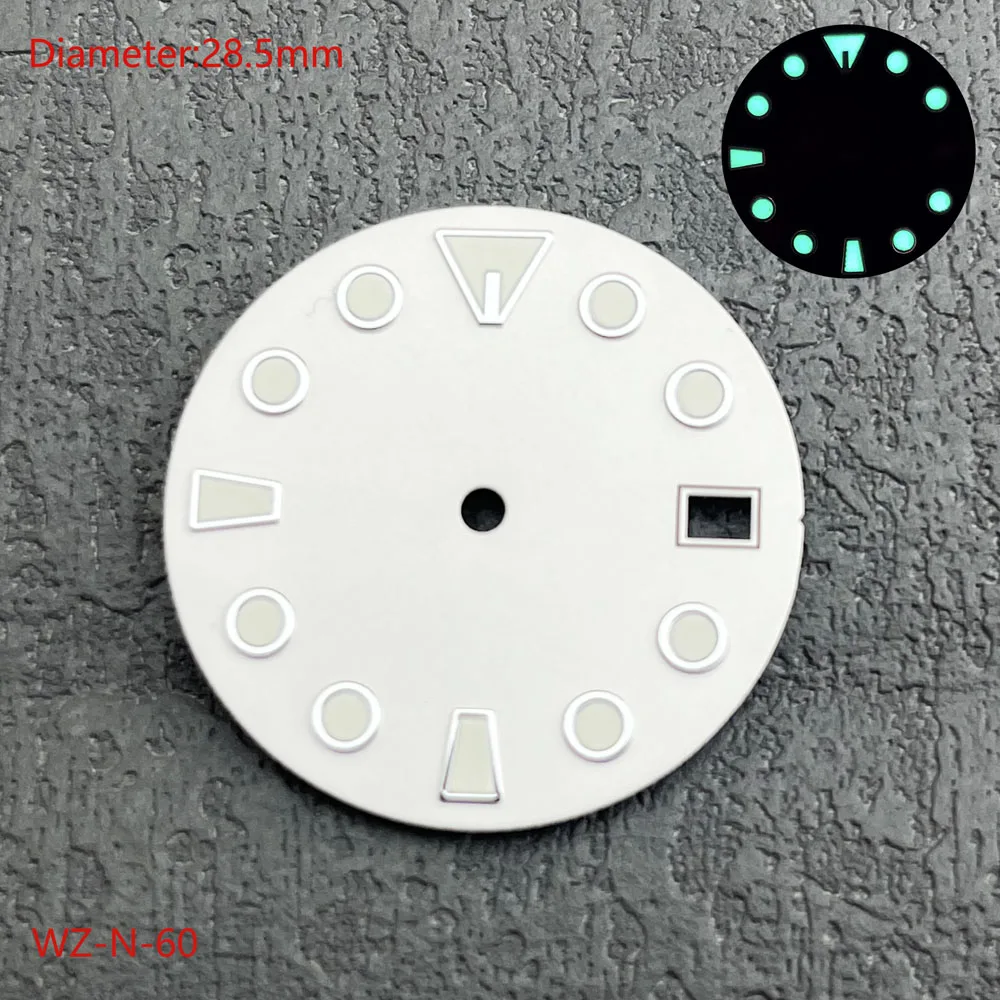 قرص NH35 28.5 ملم PROSPEXX قرص أزرق أحمر أخضر مضيء لساعة NH35 الميكانيكية الأوتوماتيكية يمكن تخصيص الشعار