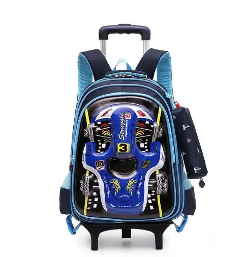 Schooltas Met Wielen Kids Rollende Rugzak Voor Jongens Trolley Bagage Schooltas Trolley Schooltas Wielen Rugzak