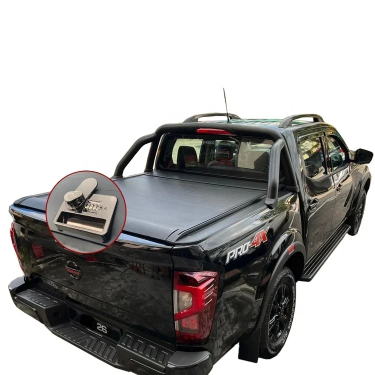 Pickup Waterproof Retractable Tonneau Cover with Password Lock for Tapa Aluminio Plegable Nissan Navara NP300 2000-2025