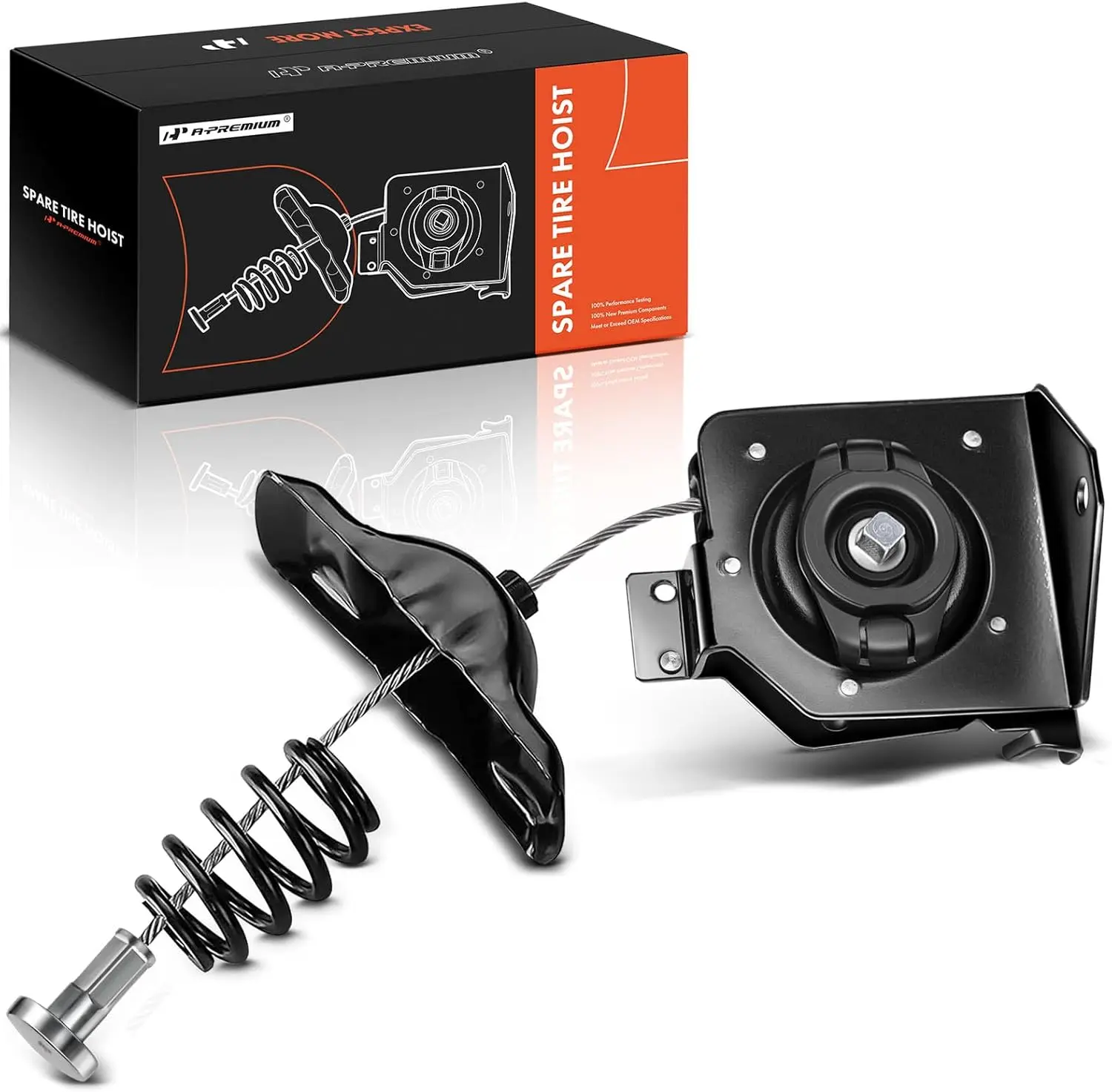 

Premium Spare Tire Hoist Winch Carrier for Chevy Silverado GMC Sierra Suburban Tahoe Yukon 1999-2018