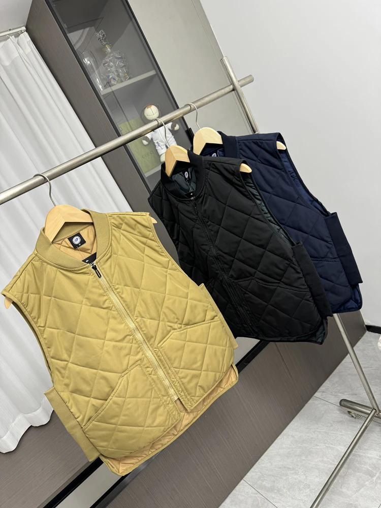 Comfortable Warm Cotton Jacket Baseball Collar Vest Unisex Autumn Winter Fashionable Casual All-Match Youth Style H Vest