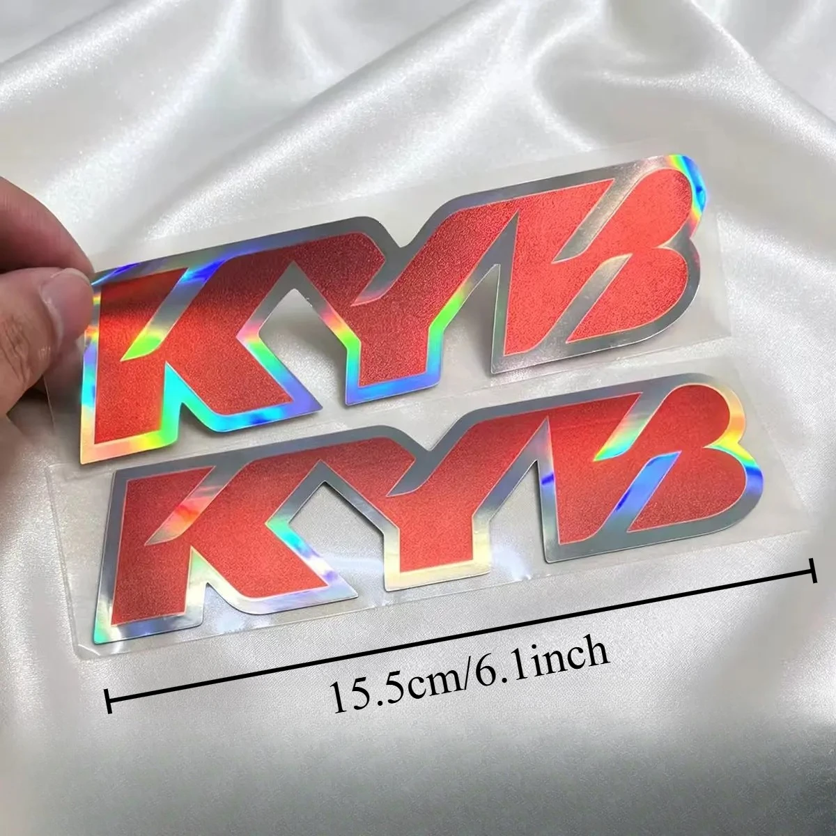 Laser Holographic Edge Waterproof Vinyl Sticker for Motorcycle Shock Absorber,Car Helmet,Scooter Decor Accessory