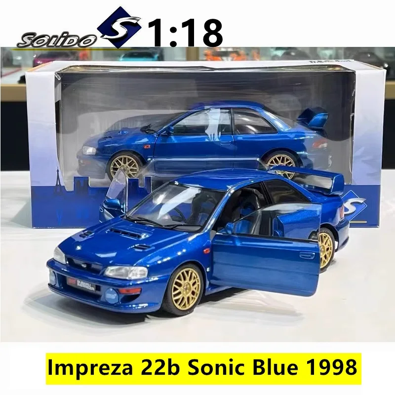 Solido 1:18 Impreza 22b Sonic Blue 1998 S1807401 Diecast Collection Model Car