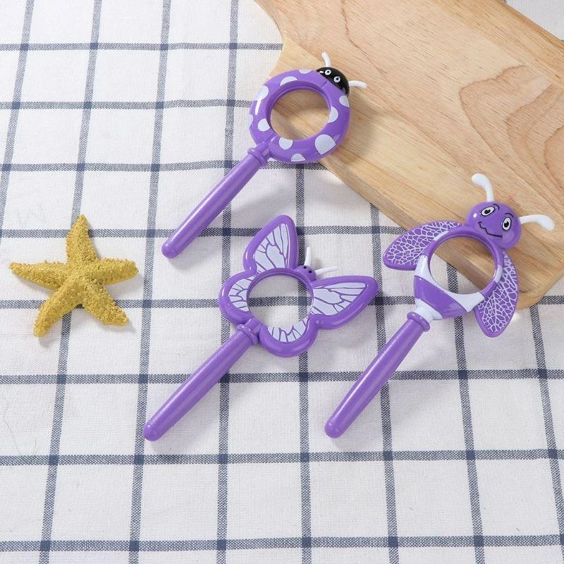 Plastic Cute Magnifier Ladybug for Butterfly Bee Shape Lens Reading Plastic Magnifying Glass for Child Exploration for best sale