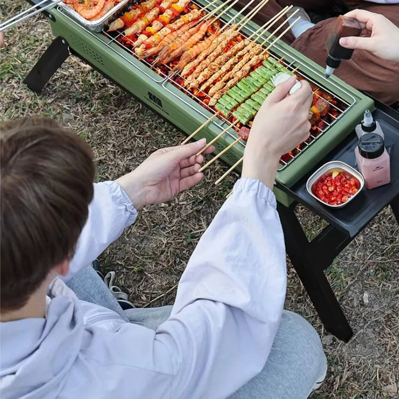 1 Set Outdoor BBQ Grill Foldin - đánh giá và giá Camp Grill Portable Folding