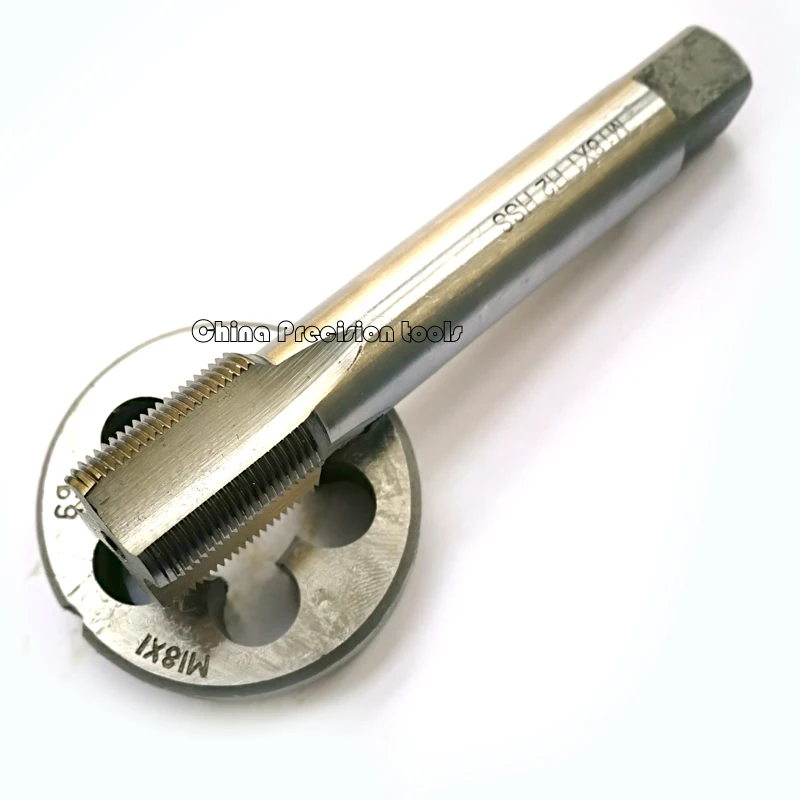 2PCS HSS Metric Right Hand Tap and Die set M18 screw thread plug taps dies M18X2 18X1.5 M18X1.25 M18X1 M18X0.75 M18X2.5 M18X1.75