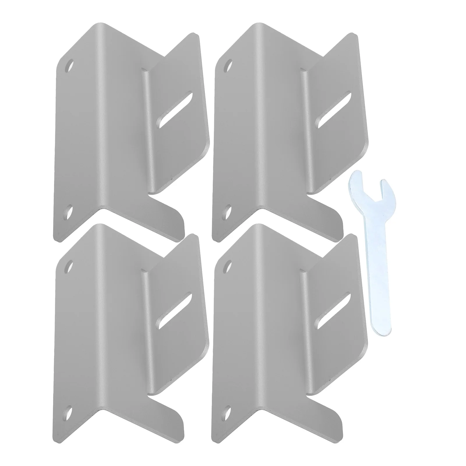 

4Sets Solar Panel Mounting Kit Aluminum Z Brackets for Rv Boats Cars Solar Panel Roof Mount Clips Adjustable Bracket