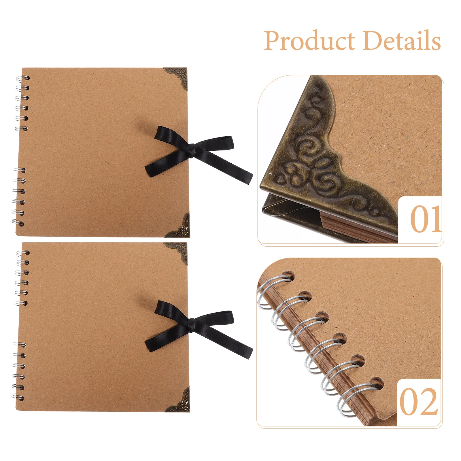 

Kraft Cover Diy Photo Album Scrapbook Vintage Handmade Picture Book Durable Paper Material Decorative Memories Storage For