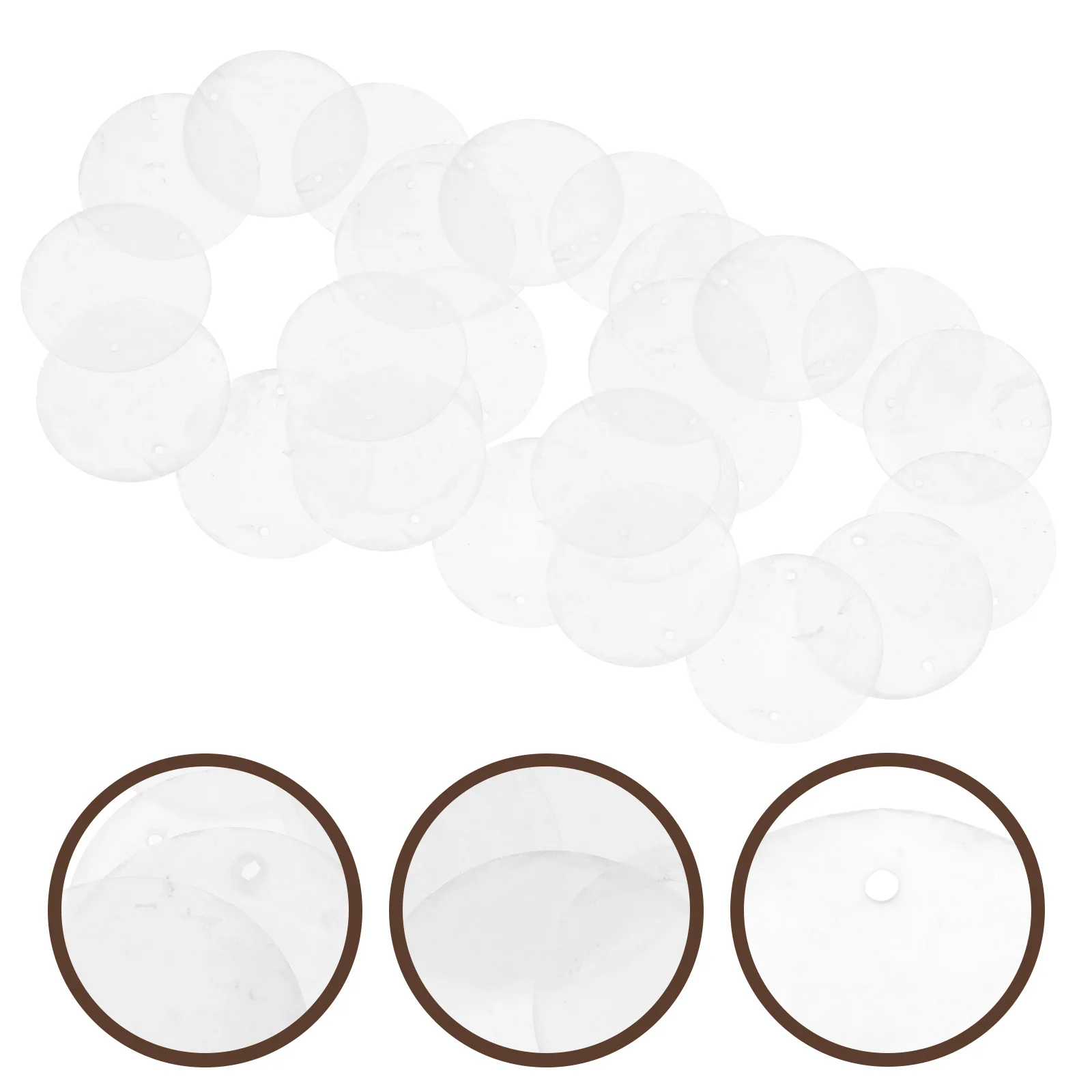 

100Pcs Round Shells Pieces Handmade DIY Jewelry Making Accessories Natural Shell Slices Wind Bell Earrings Charms