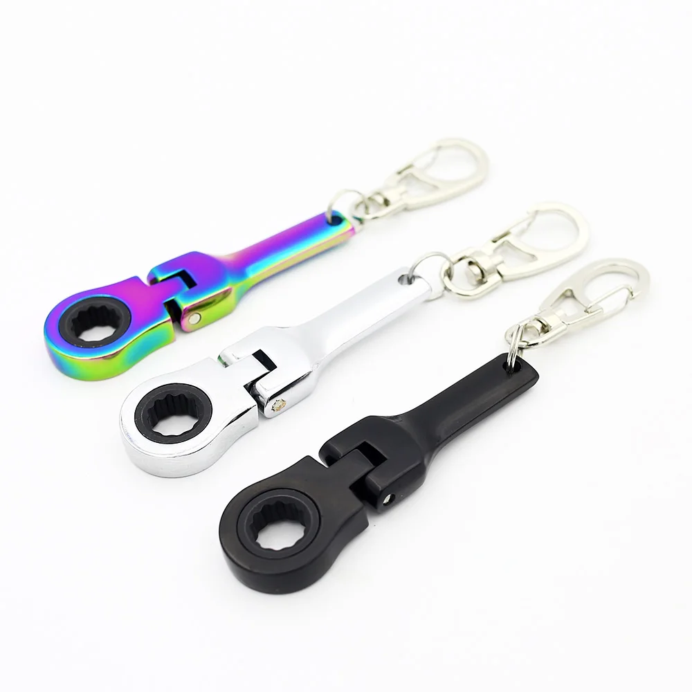 10mm Ratchet Wrench Mini Shaped JDM Metal Racing Keychain Key Chain Ring Keyring