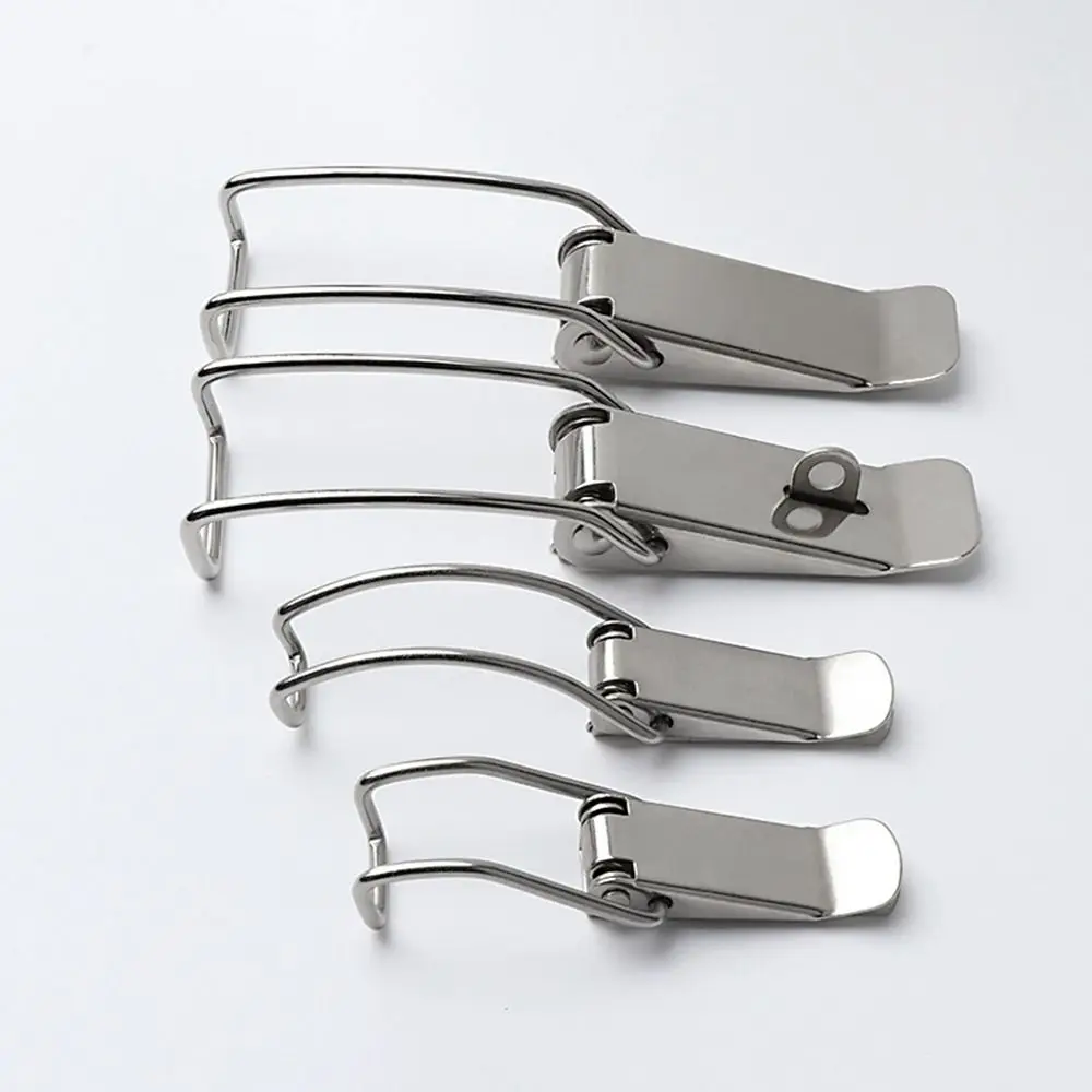 Stainless Steel Spring Clasp Buckle Burglar-proof security Toggle Latch Catch Anti-Theft Hardware Duck Billed Buckles