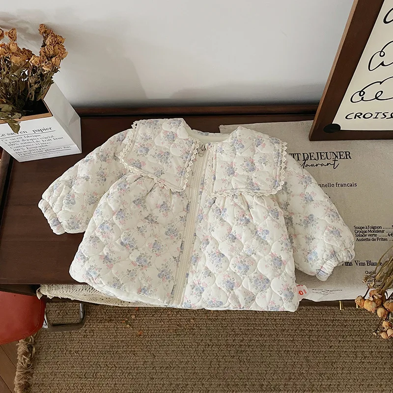 

Детское бархатное пальто, осенне-зимнее новое милое теплое стеганое хлопковое пальто, кавайная детская одежда, пальто для детей