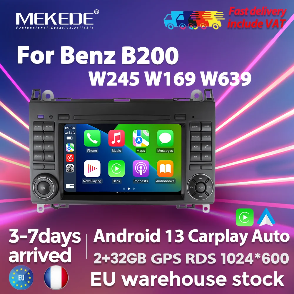 7Inch Car Autoradio Radio Multimedia Player for Mercedes Benz B200 A B Class W169 W245 Viano Vito W639 Sprinter W906 Head Unit