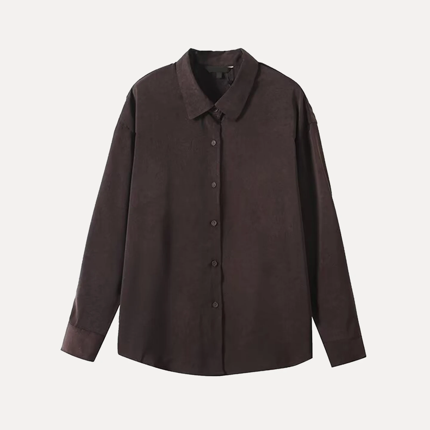 تخفيف Sle طويل Sve irt المرأة Ele ثنى طوق مكتب Faion Z العلامة التجارية الخريف جديد وصول السيدات irt