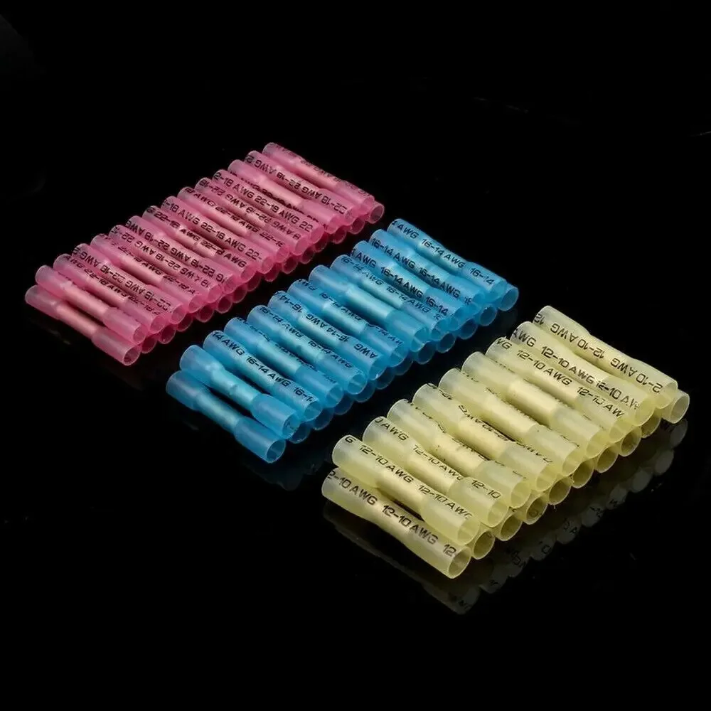 

1000/500PCS Heat Shrink Crimping Terminals Waterprof Insulated Electrical Wire Cable Seal Butt Connectors 22-10AWG