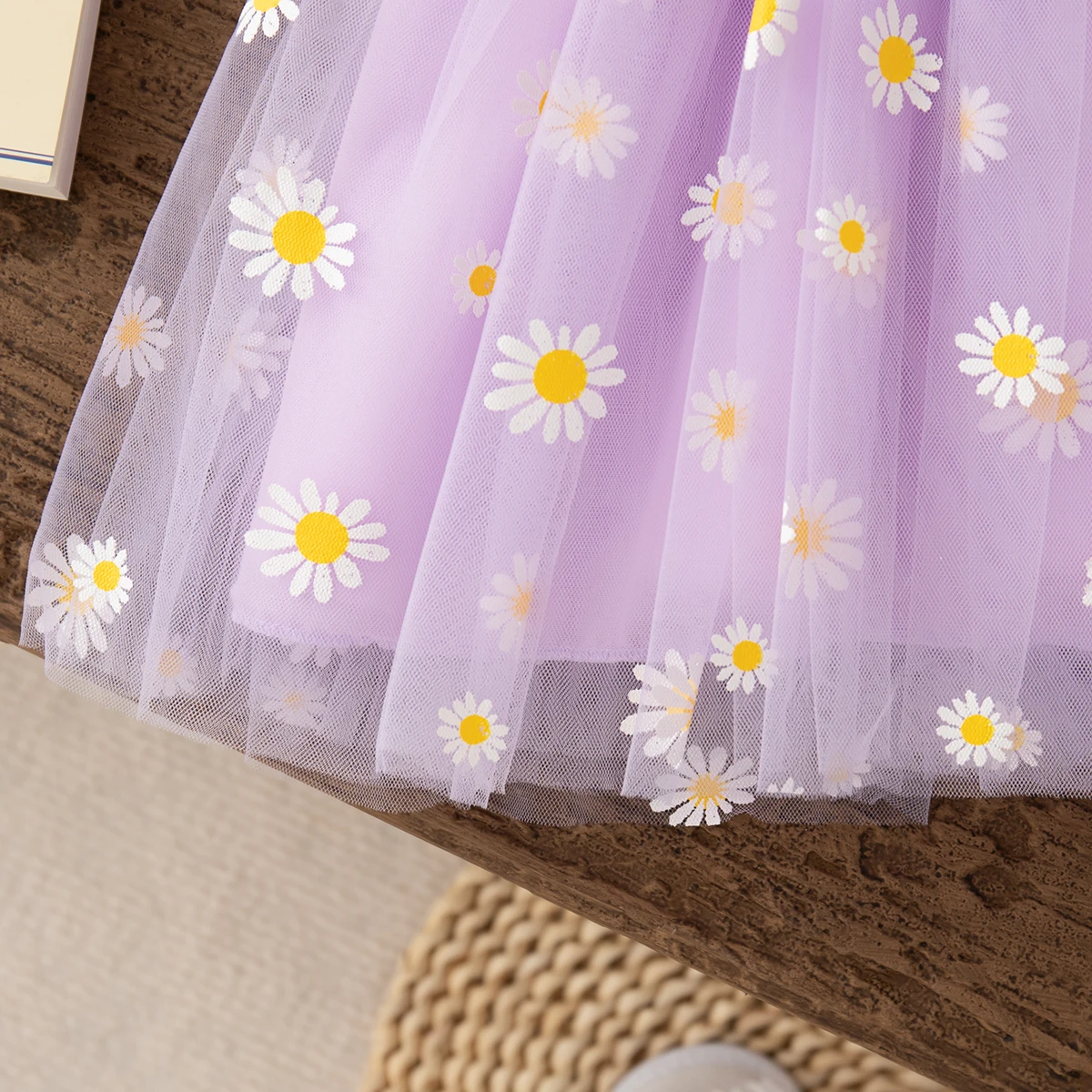 Baby Girl Clothes Summer Knitted Floral Pattern Fluffy Beach Baby Girls Dresses Cute Children\'s Princess Dresses