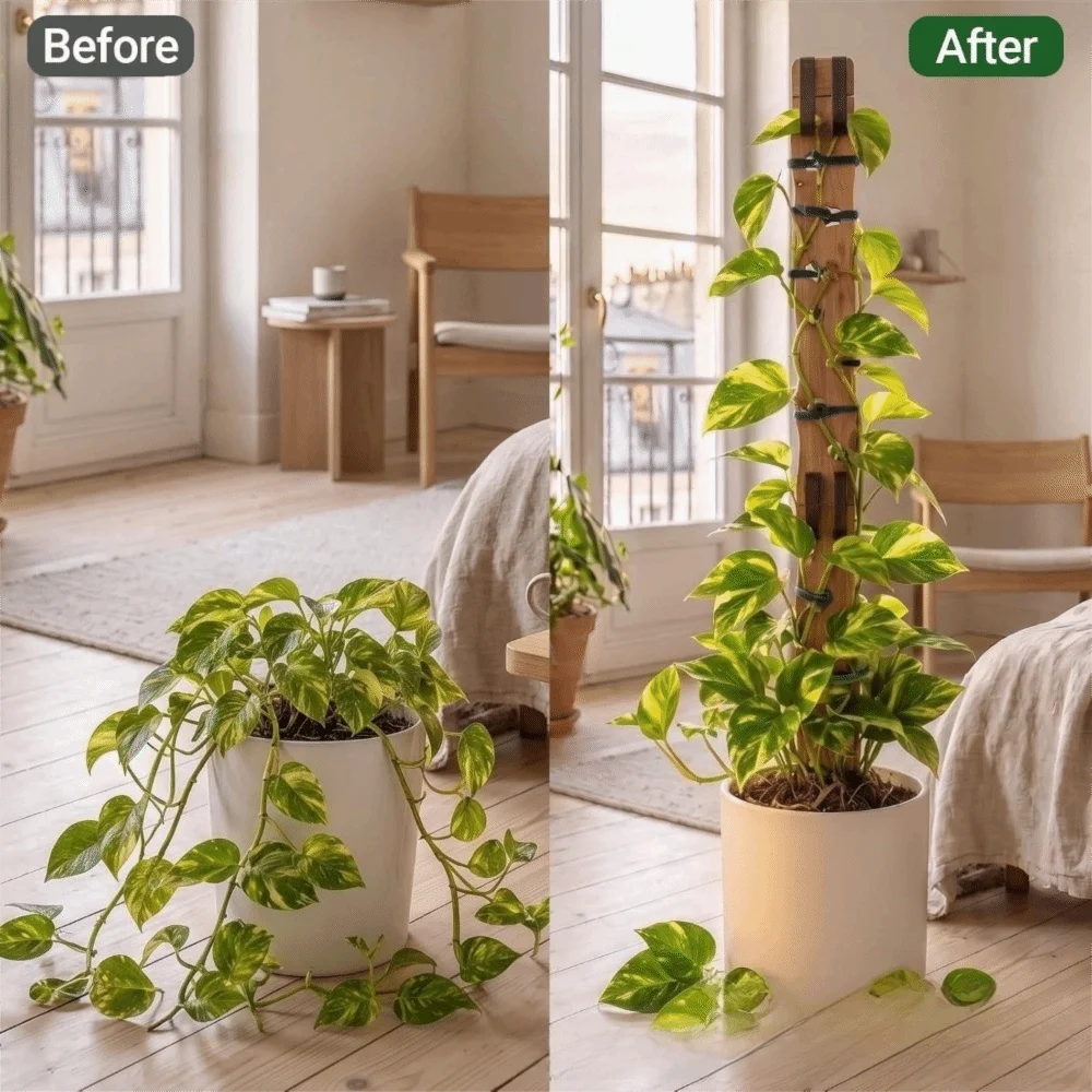 Wooden Plant Support Frame Extendable Hollow Out Plant Stand 2-In-1 Adjustable Flower Arrangement Trellis Climbing Plant