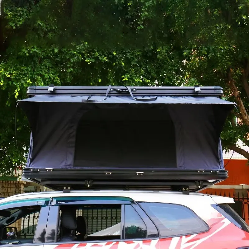Aluminum Alloy Summer Car Roof Tent Square Straight Widened Version 1.45m Automatic Opening Hydraulic Single Layer Waterproof 4