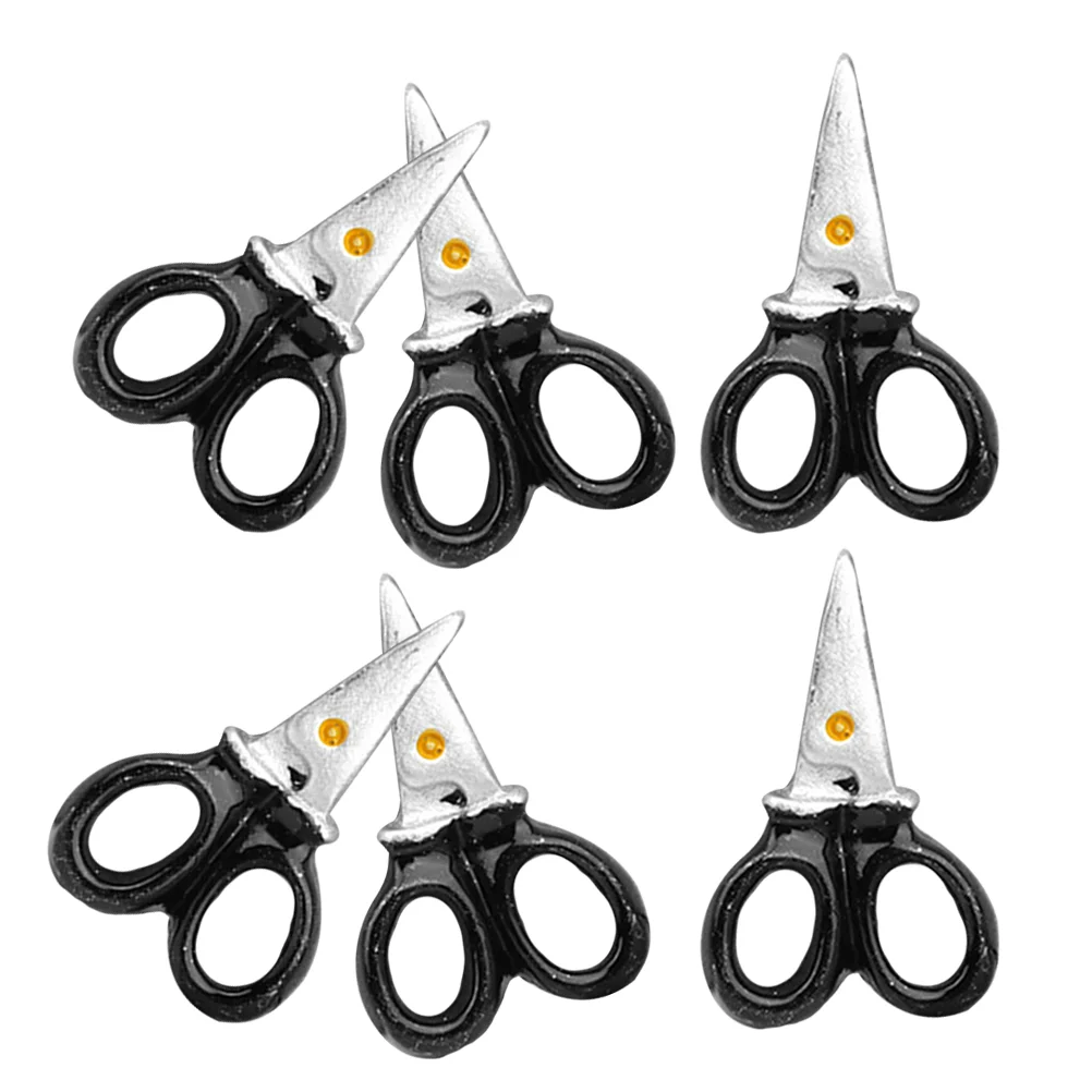 

6 Pcs Simulation Scissors Small House Mini Accessories Resin Shears Utensils Model