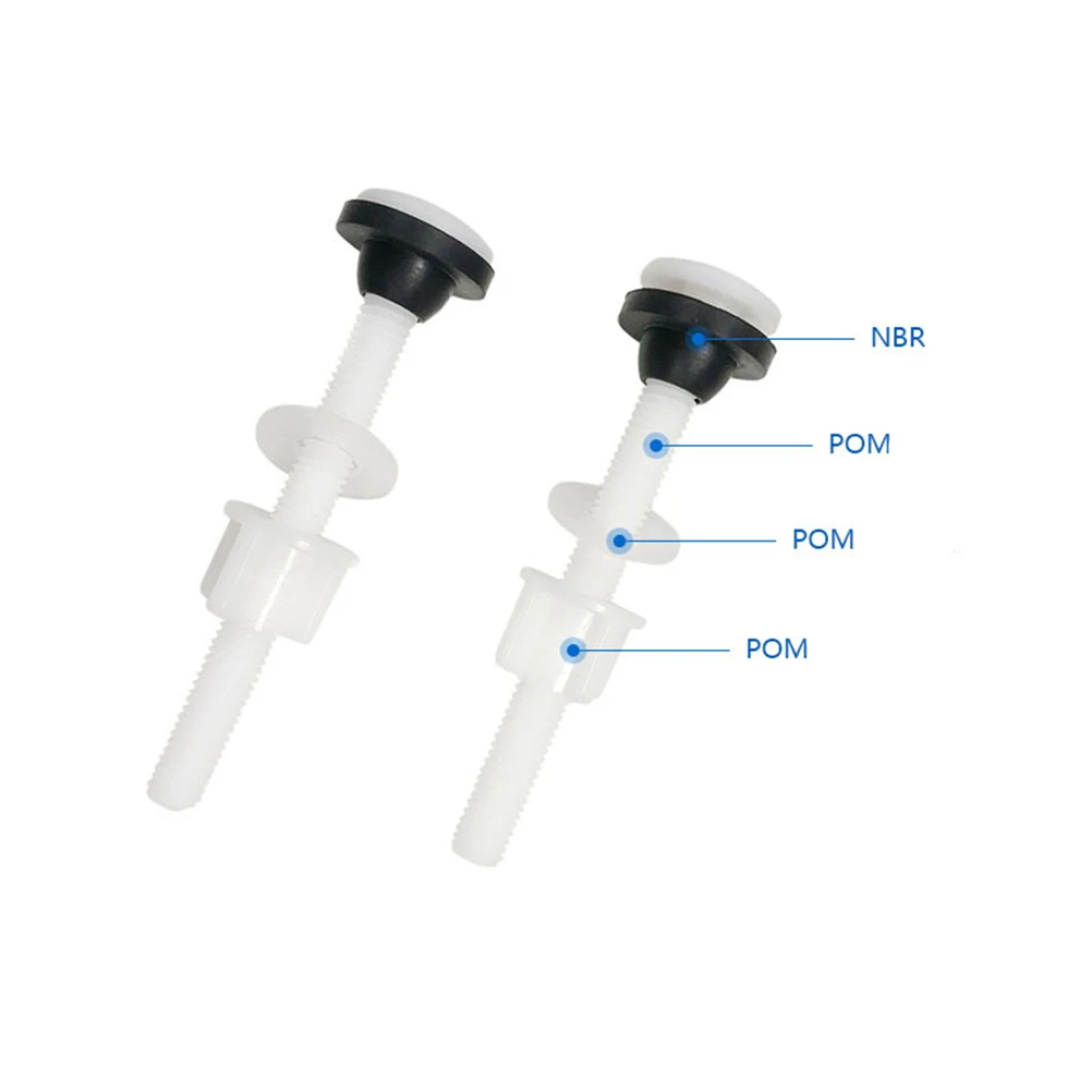 

3 Pairs Water Tank Screws POM Bolts Washers for Toilet Tank Seat Replacement Parts Fixing Repair Lightweight Durable