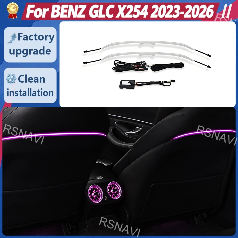 Seatback Ambient Lights for Mercedes-Benz GLC X254 2023-2026 Vehicle Interior Accent Lighting Backrest Trim Retrofit Accessories