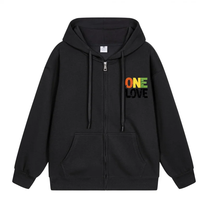 

Мужская толстовка на молнии One Love Rainbow Colors с принтом 2025, новый стиль, повседневный стиль для пар, стиль для пар