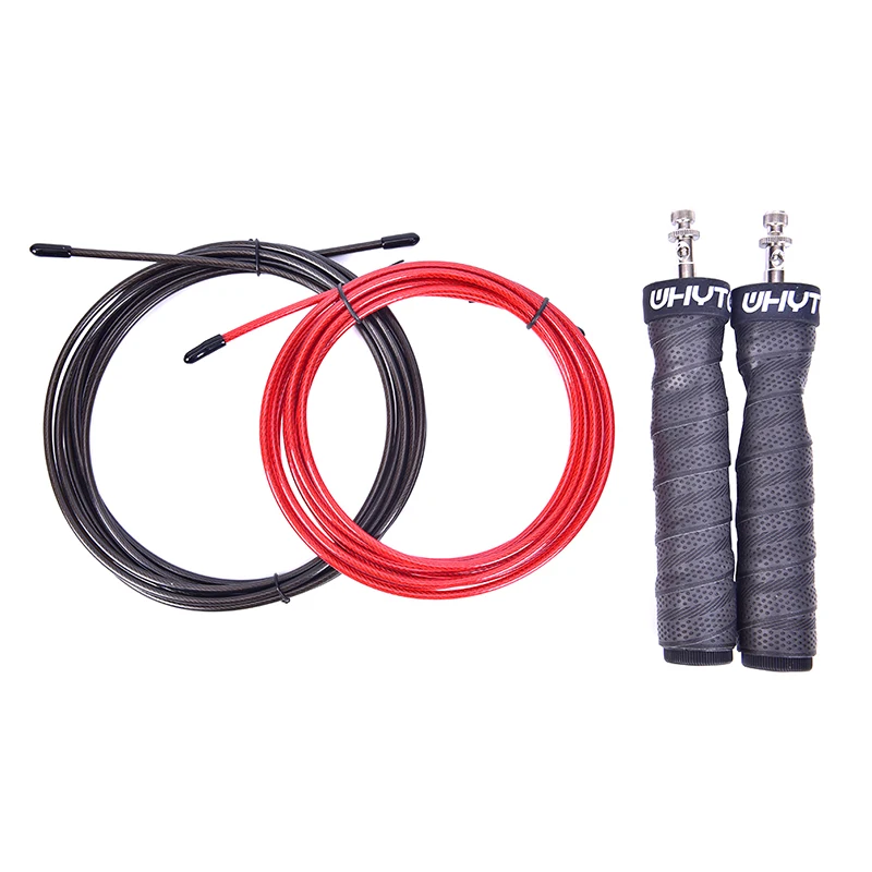 Fitness Crossfit Skipping Ropes Speed Jump Rope Weighted Jumping Excise Workout with Ball Bearings Anti-Slip Handles