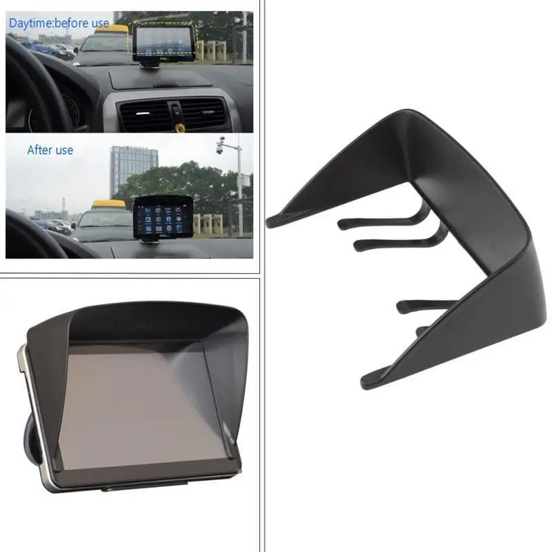 1Pc 7 Inch GPS Anti Glare Visor Car Navigation Sun Shield Sun Shade Interior Decor Replacement Accessory