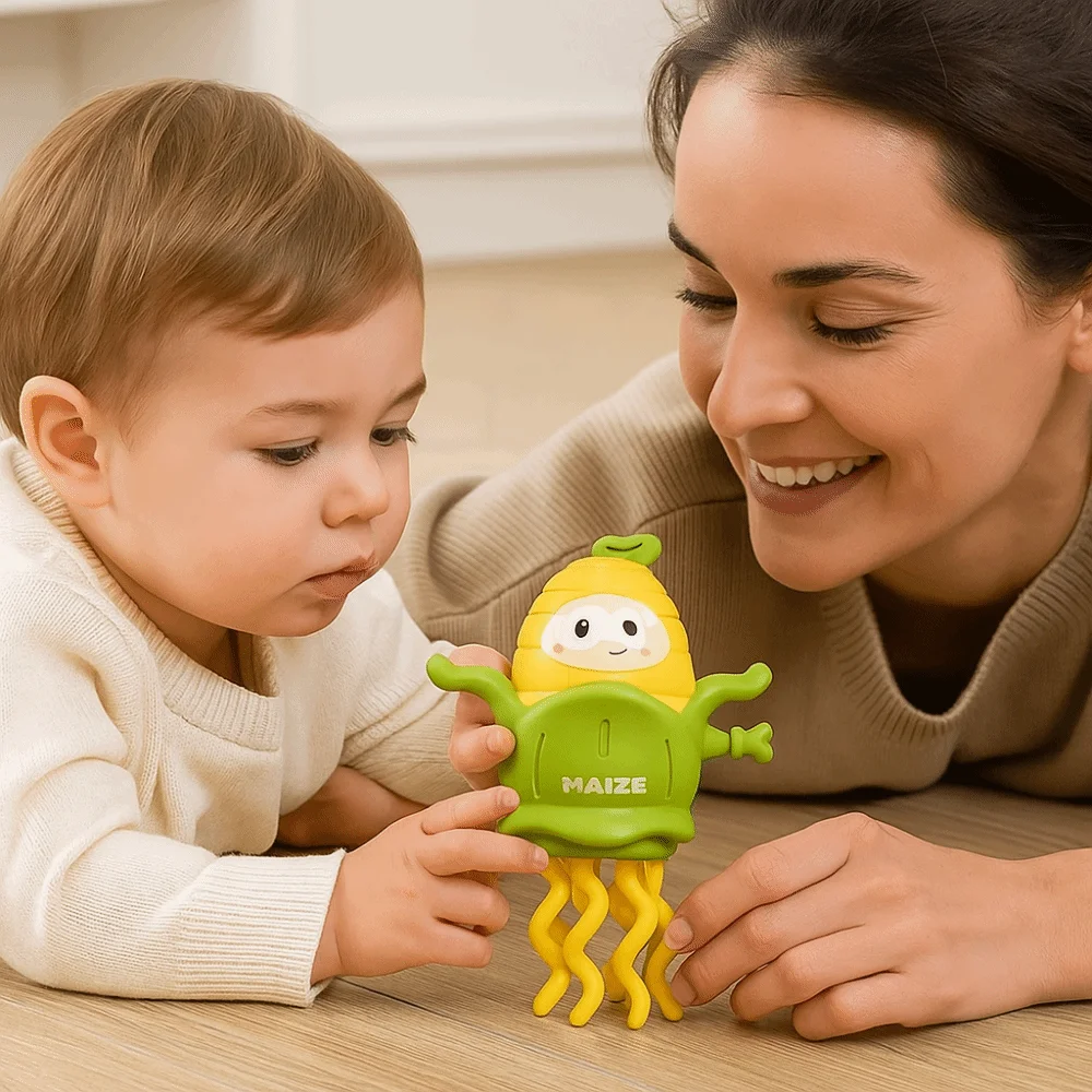 Plastic Dancing Corn Clockwork Toys Simulation Swinging Walking Dancing Octopus Interactive Craft Decor