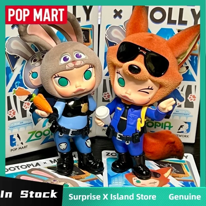 Pop Mart Zootopia X Molly Disney Collaboration Series слепая коробка модная игрушка периферийная модель фильма Mystery Box коллекция подарок
