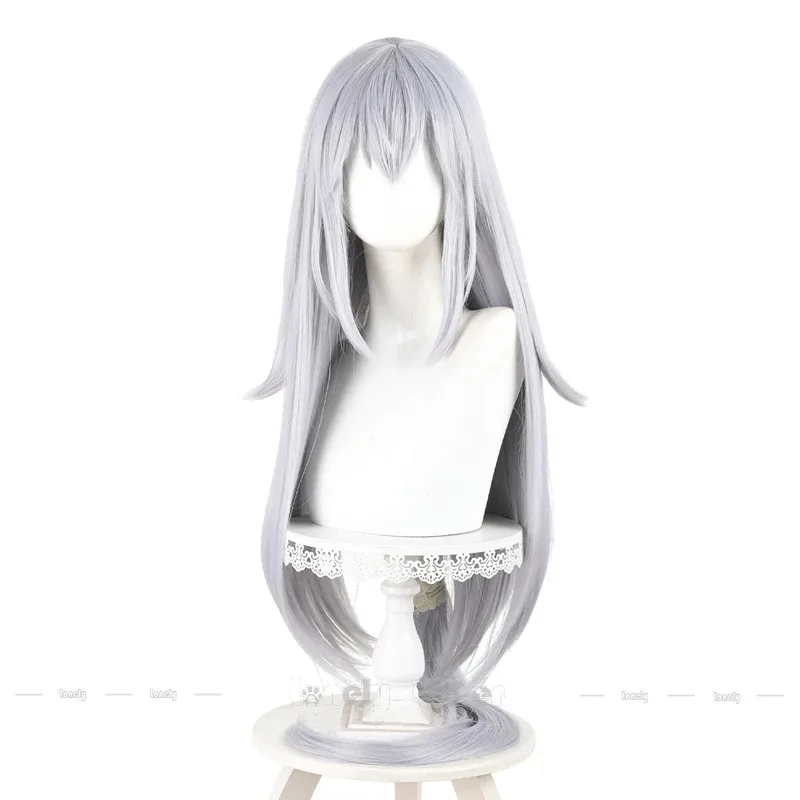 

2025 22, аниме Uma Musume Золушка Тамамо Крест, парик для косплея, серебристо-серый, длинные прямые синтетические парики для женщин и мужчин, Хэллоуин