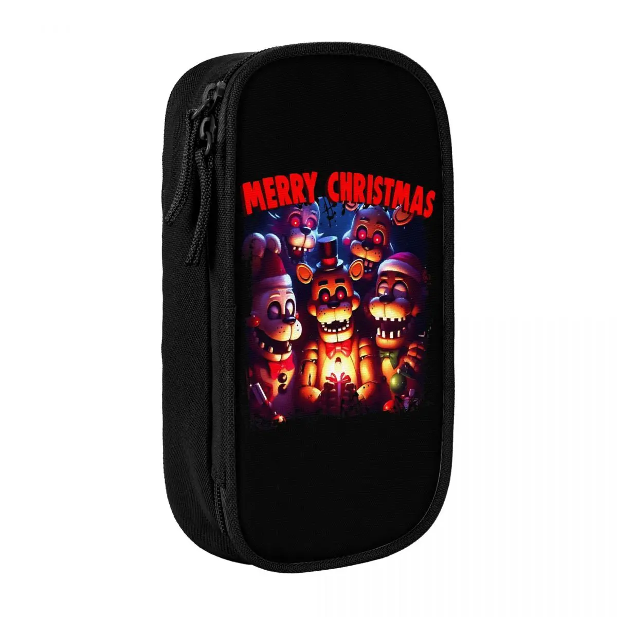 

FNAF Merry Christmas Pencil Case Pen Box Bags Girl Boy Big Capacity Students School Cosmetic Pencil Pouch