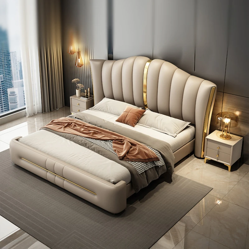 Conference Frame Double Bed Double Bed King Size Luxury Queen Double Bed Princess Girls Modern Unique Bett Postmodern Furniture image 4