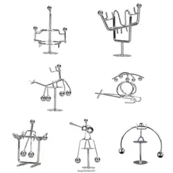 Stainless Steel Ball Toy Weightlifter Art Home Decor Decompressive Gadget Physics Balancing Tumbler Toy Dropship
