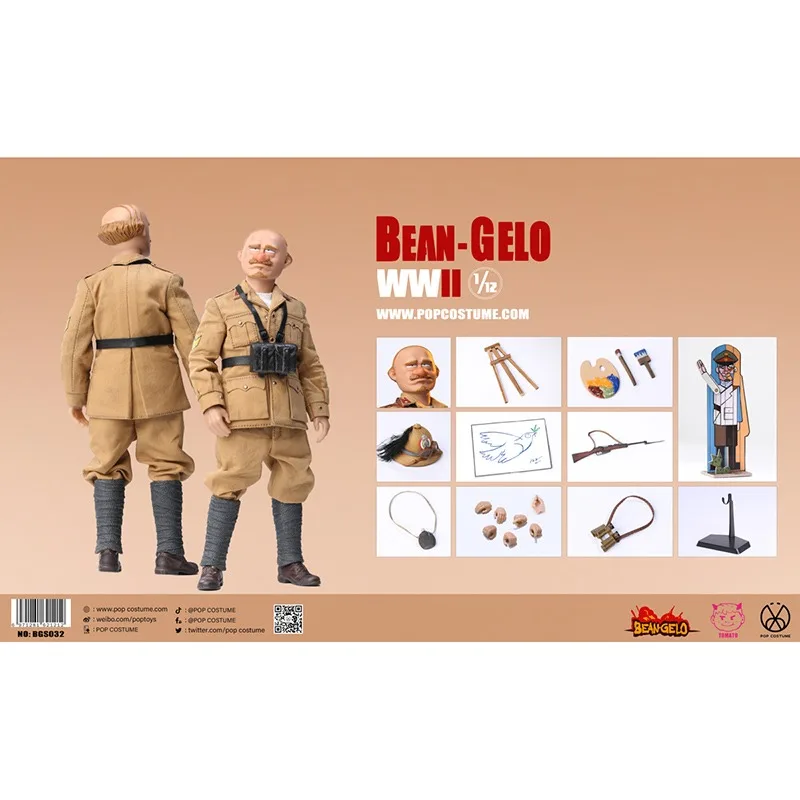 POPTOYS Original 1/12 Big Head Soldier Finished Product Mobile Soldier Doll Model Toy Gift Collection Ornament in Stock