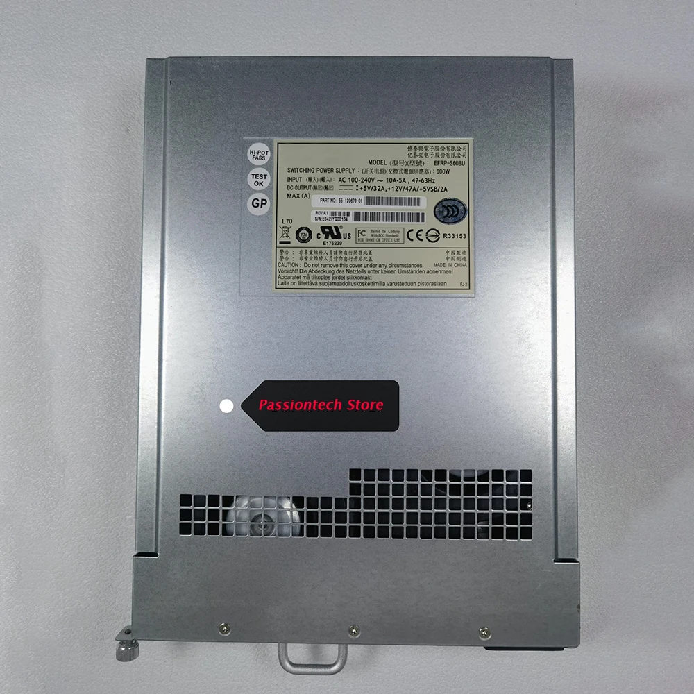 Hard Disk Enclosure/Disk Array Power Supply EFRP-S60BU 600W 55-120679  Test Before Shipment