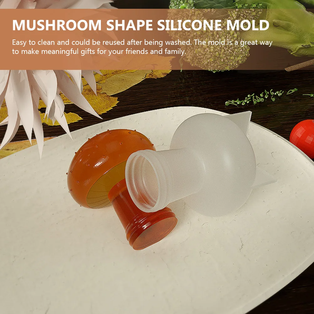 4 stuks Kristal Epoxy Siliconen Paddestoel Decor Mold H DIY Benodigdheden Herbruikbare Ambachten Flexibel Duurzaam Gemakkelijk Ontvormen Schoon