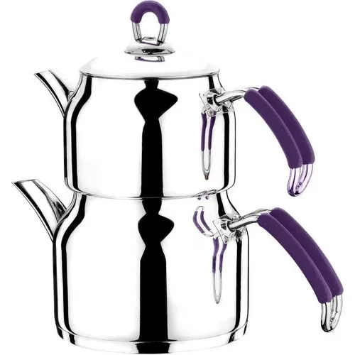 Mediterranean Image Purple Silicon Handles Teapot