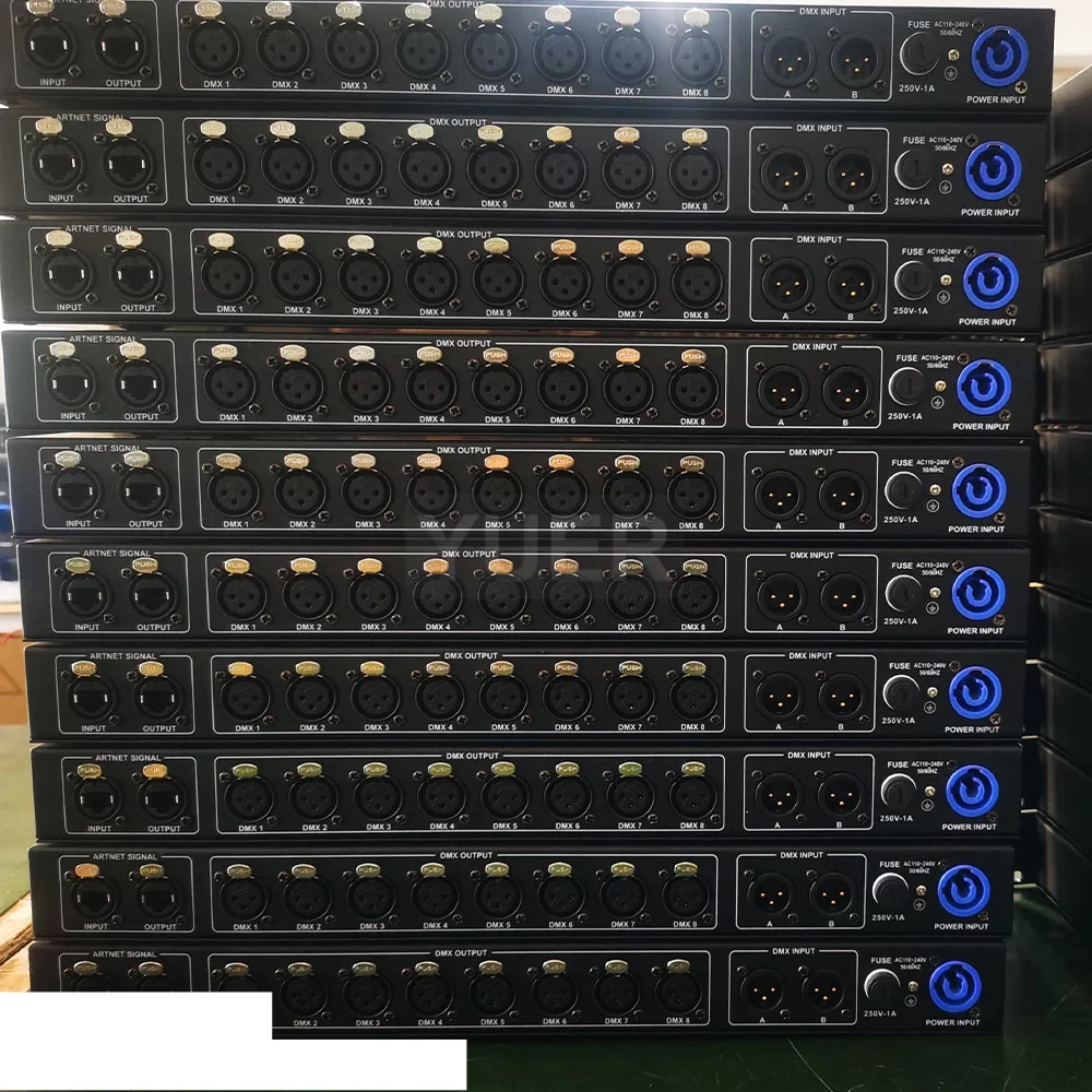NEW Artnet Dmx 8 Ways Network Extender Output 8x512 4096 Channels For Satge Dj Light Contro Artnet to DMX Node DJ Disco Stage