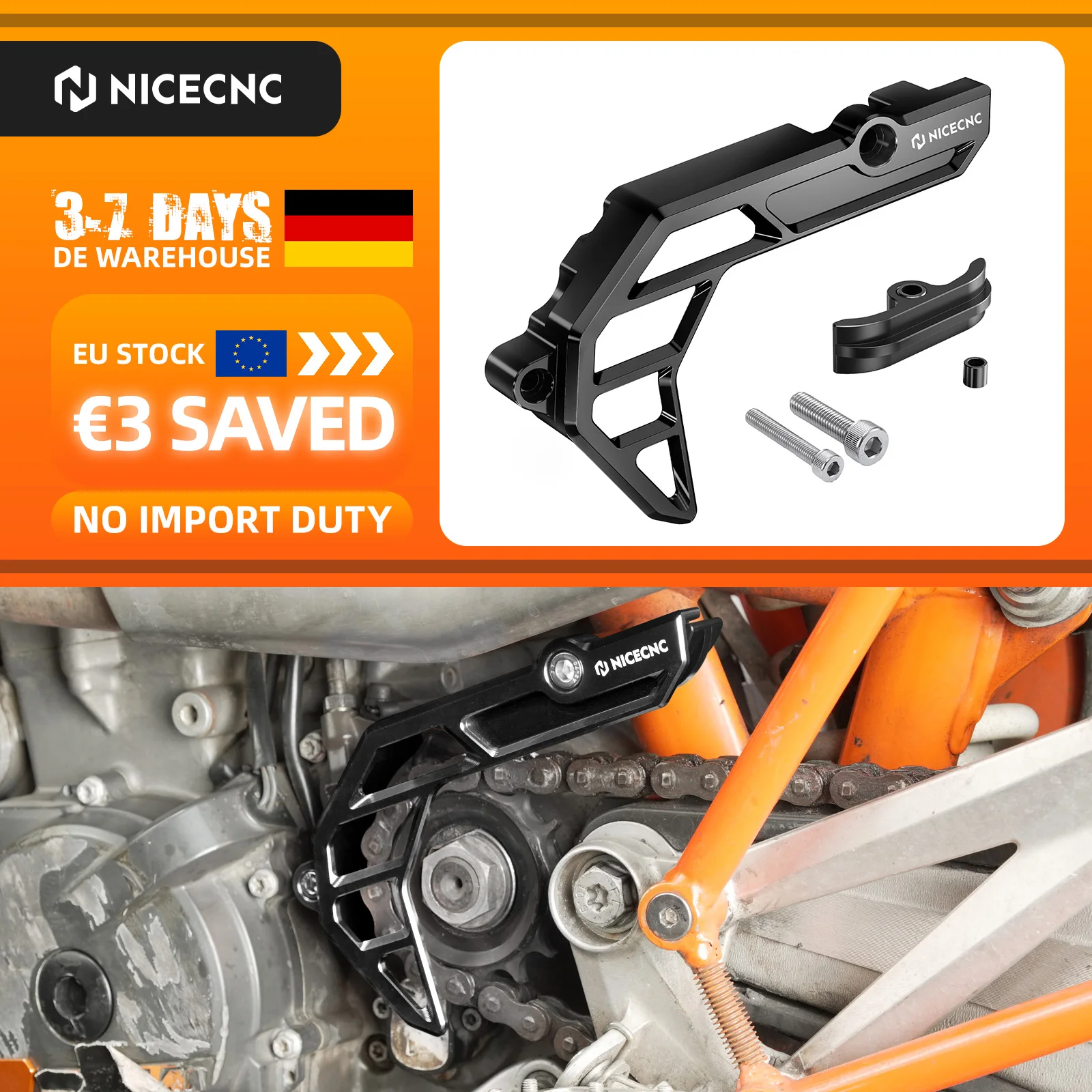 (EU-Lager) Vorderradkettenradabdeckung für KTM 690 Enduro R SMC R Husqvarna 701 Enduro/SM 2009-2025 GasGas 700 SM/ES