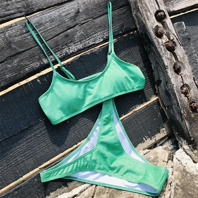 Costumi da bagno da donna 2024 Bikini da donna Costumi da bagno tinta unita Backless Sexy Tankini Costume da bagno primavera calda in due pezzi S-XL