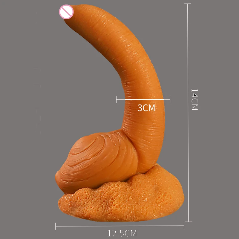 Homosexueller XL-Silikon-Analplug-Dildo, vaginaler Analdilatator, sexueller Missbrauch, Masturbation, Elefant, ziehend, Muschelform, Paar-Sexspielzeug