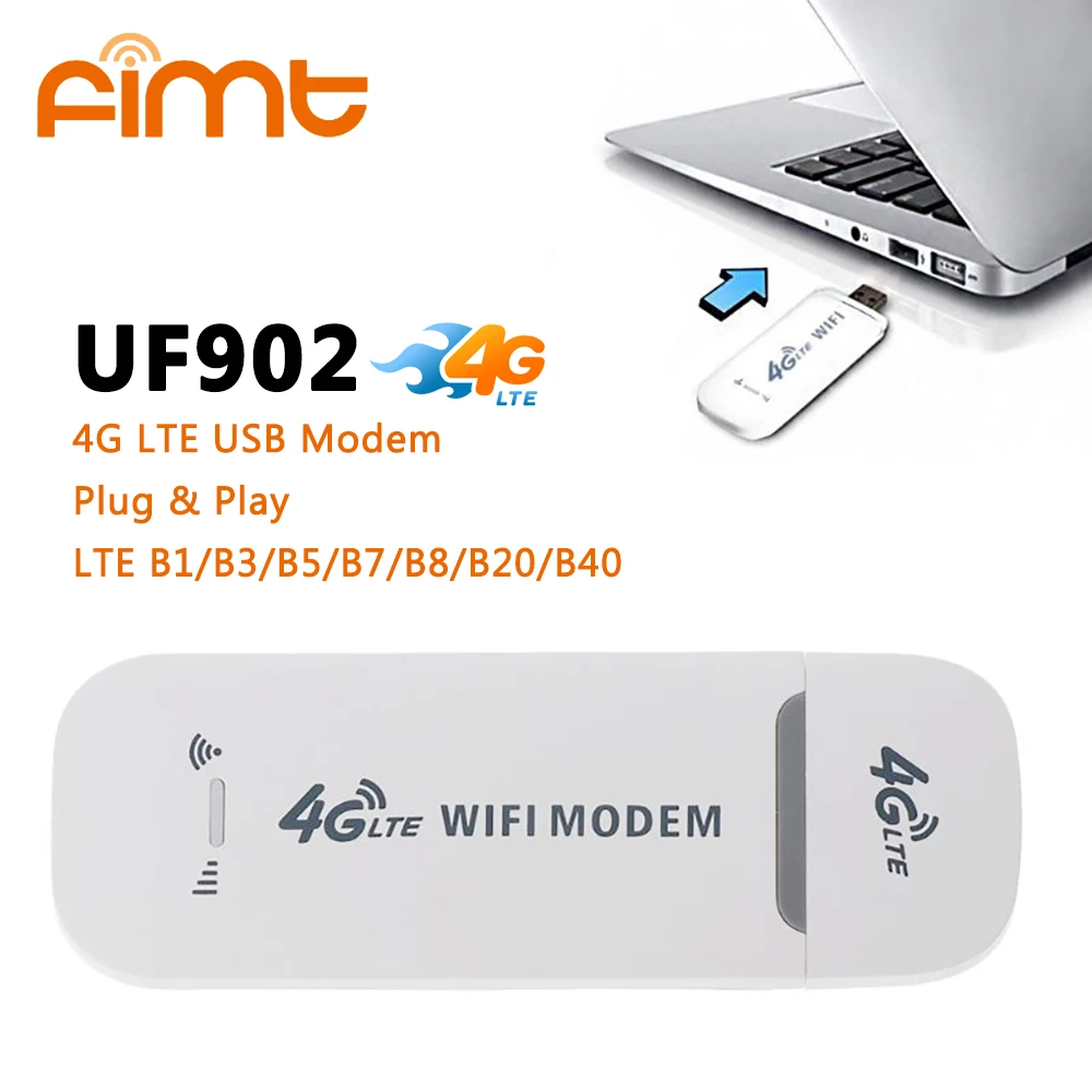 Fimt 4G SIM WiFi Router LTE WiFi Modem com Hotspot Dongle USB sem fio Home Office Adaptador WiFi sem fio