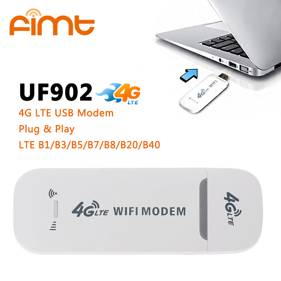  Fimt 4G SIM WiFi Router LTE WiFi Modem with Hotspot Wireless USB Dongle Home Office Wireless WiFi Adapter 