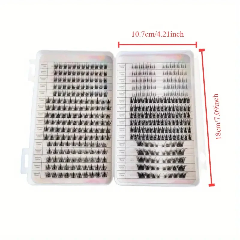 448 clusters of large-capacity baby eyes, handcrafted cat-eye mixed false eyelashes, various styles for natural makeup expansion