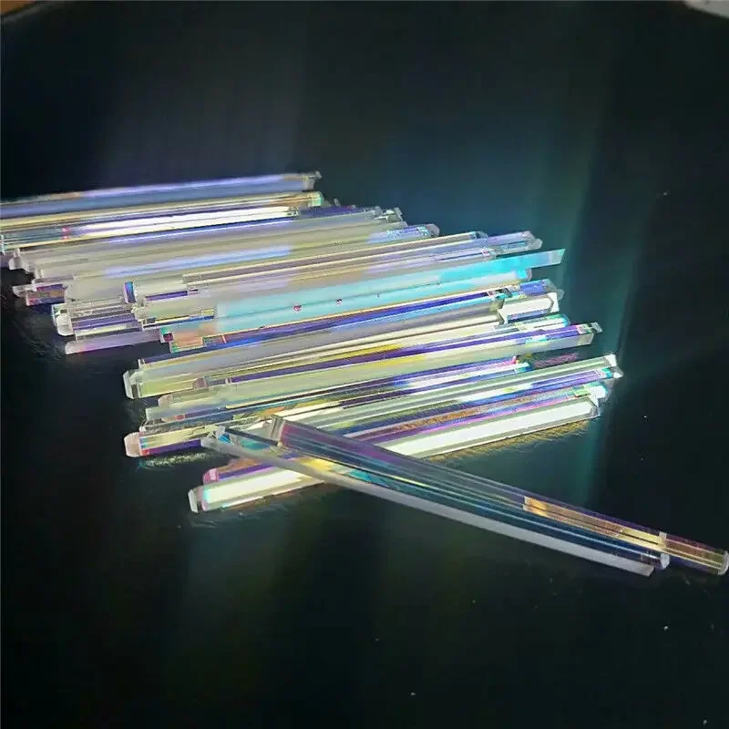 

20PCS 72mm Long Defective Optical Glass Prism DIY Decoration Rainbow Light Experient Parts Prisma