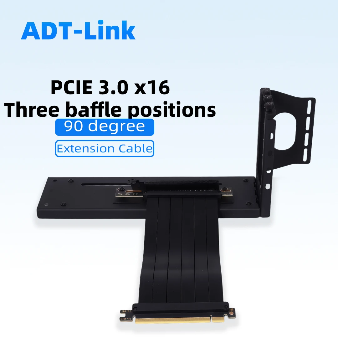 GPU Vertical Mount Bracket ,  PCIe 3.0 X16 Riser Cable  3 Positions Black/White Three Shields for Computer Case Graphics Card