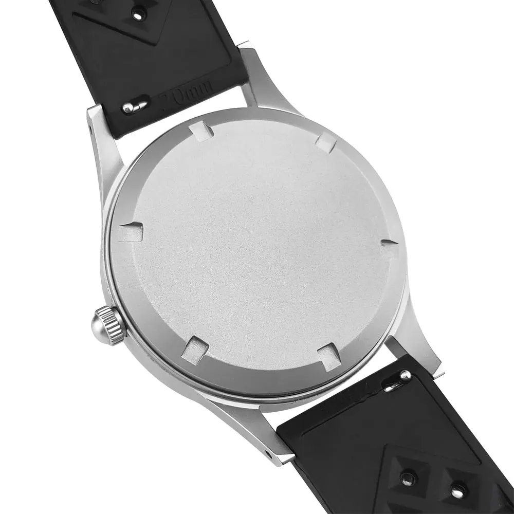 Пользовательские 40 мм куполообразное арочное стекло NH35 мужские часы пескоструйный корпус зеленые светящиеся механические автоматические мужские часы