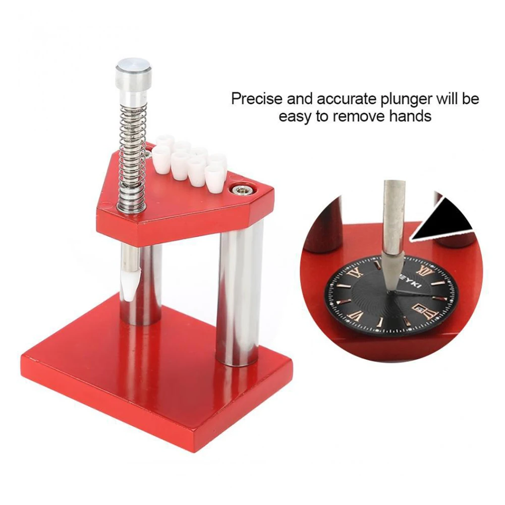 Watch Hand Plunger Puller Remover Opener Hand Set Alloy Steel Fitter Watch Parts Needle Press Loader for Watchmaker Repair Tool