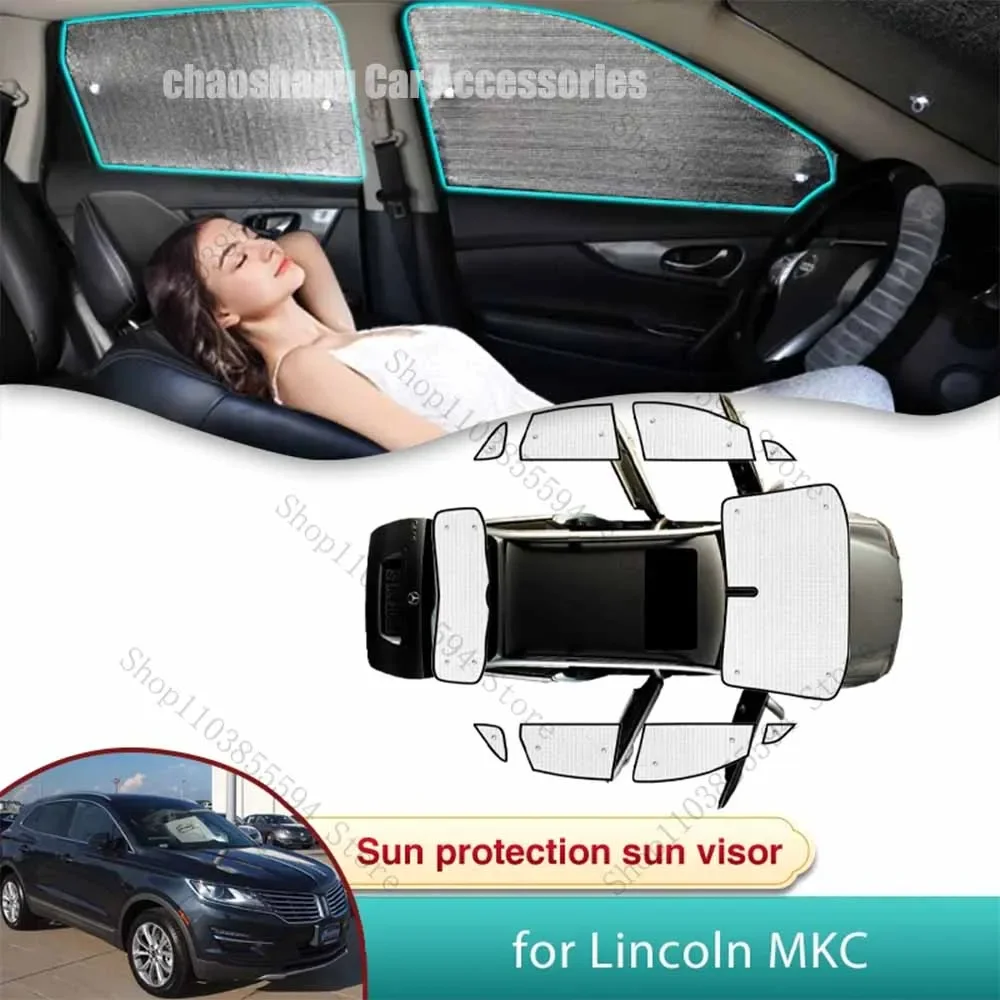 

Car Sun Shade for Lincoln MKC 2015 2016 2017 2018 2019 Auto Sunshade Windshield Privacy Shading Window Accessories Anti-UV Parts